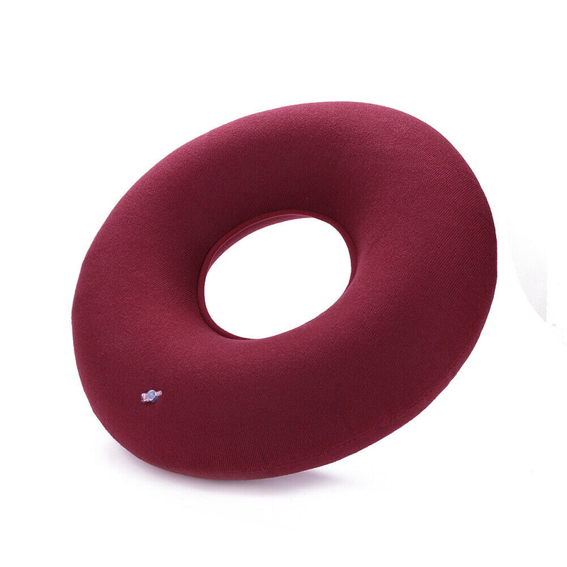 Hip Support Medical Hemorrhoid Seat Pad Inflatable Anti Bedsore (Red) Newly