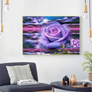 Purple Flower Mosaic Diamond Painting Drawing Full Round Drill DIY Art Handcraft