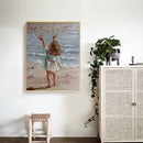 Oil Paint By Numbers Sea Girl Frameless Picture Craft Kit for Home Living Room