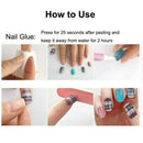 Black Blue Full Extra Long Coffin Artificial Press On Nails Gradient False Nails
