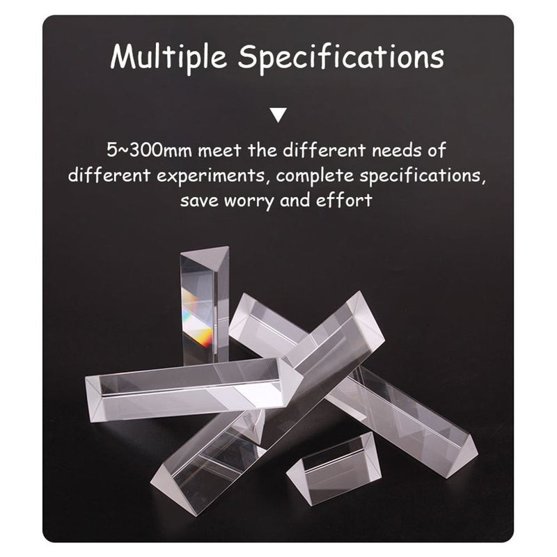 Dispersion Effects Filter Photography Triangular Prism 25x25x80mm Rainbow