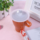 Lace Anti-dust Leakproof Diamond Silicone Cup Lid Seal Cover(Transparent)