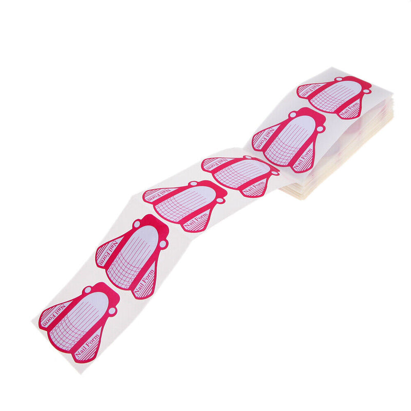 100pcs Nail Forms for Acrylic UVgel Nail Art Tip Guide Extension