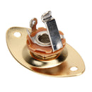 Electric Bass Guitar Jack 1/4 Output Input Socket with Oval Plate BlackGold