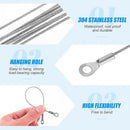 4pcs Stainless Steel Door Cabinet Restraint Braided Cable Hinge Limiter Newly