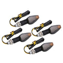 4Pcs Motorcycle LED Turn Signals Long Short Blinkers Flashers Indicator Lights