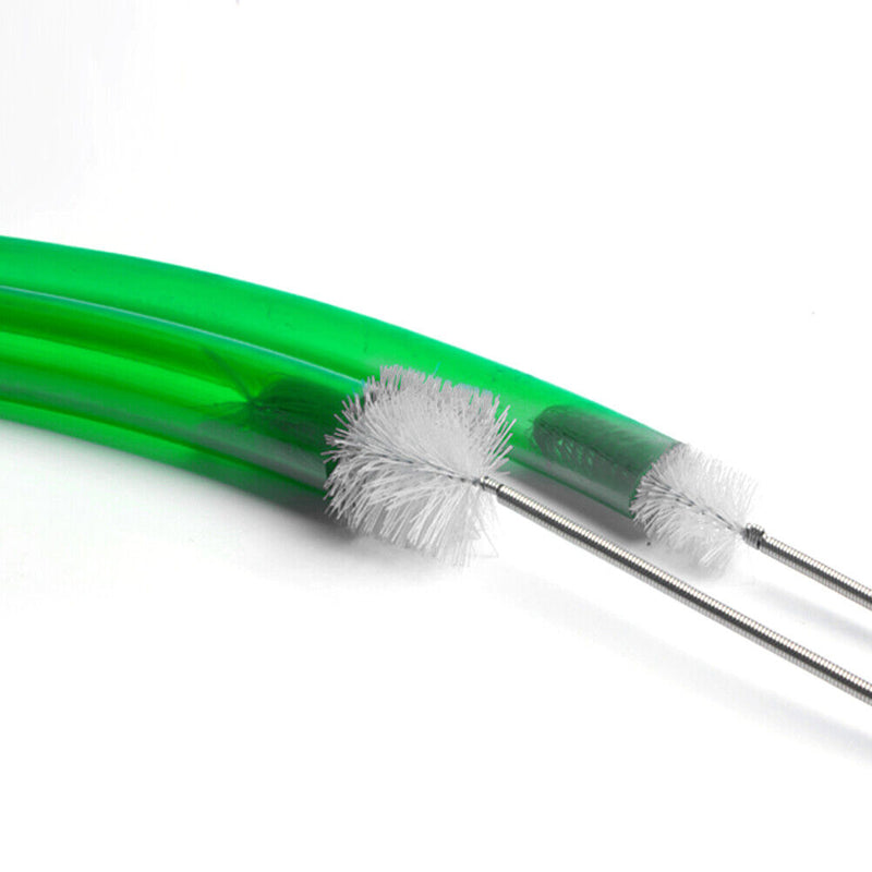 Aquarium Pipe Cleaning Brush Tube Flexible Double End Hose Cleaner (White) Newly