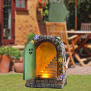Home Decor Garden Elf Steps Stone Door Secret Magical Fairy Large Fairy Door