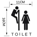 Removable Toilet Seat Bathroom Door WC Sign Waterproof Wall Stickers Newly