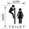 Removable Toilet Seat Bathroom Door WC Sign Waterproof Wall Stickers Newly