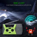 Portable Emergency Radio Solar Weather Radios with Hand Crank (EU Red)
