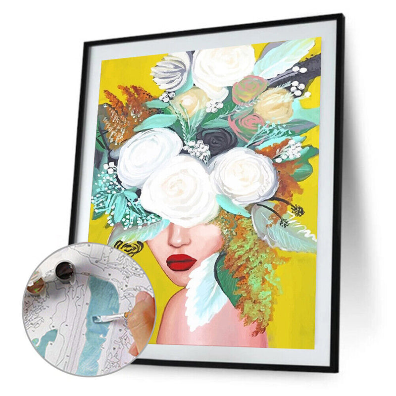 Treat Your Heart Flowers Oil Paint By Numbers Kit DIY Frameless Drawing (B1583)