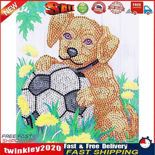5D DIY Special-shaped Diamond Painting Cross Stitch Embroidery (H130 Dog) Newly