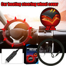 Heated Steering Wheel Cover Winter Hand Warmer Car Wheel Protector (Black) Newly