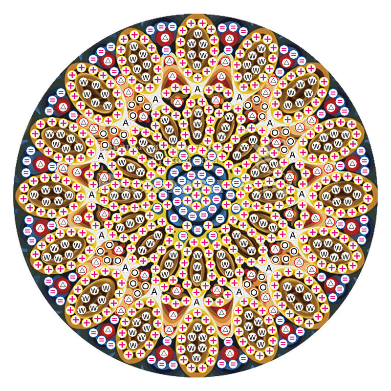 5D DIY Diamond Painting Mandala Wooden Round Coaster Cup Cushion (AA1058-2)