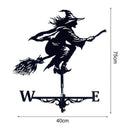 Witch Wind Direction Indicator Garden Metal Stake Weathervane Windmill (A) Newly