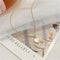 Wedding Gift Women Heart Shaped Necklace Opal Pendant Clavicle Necklace Choker