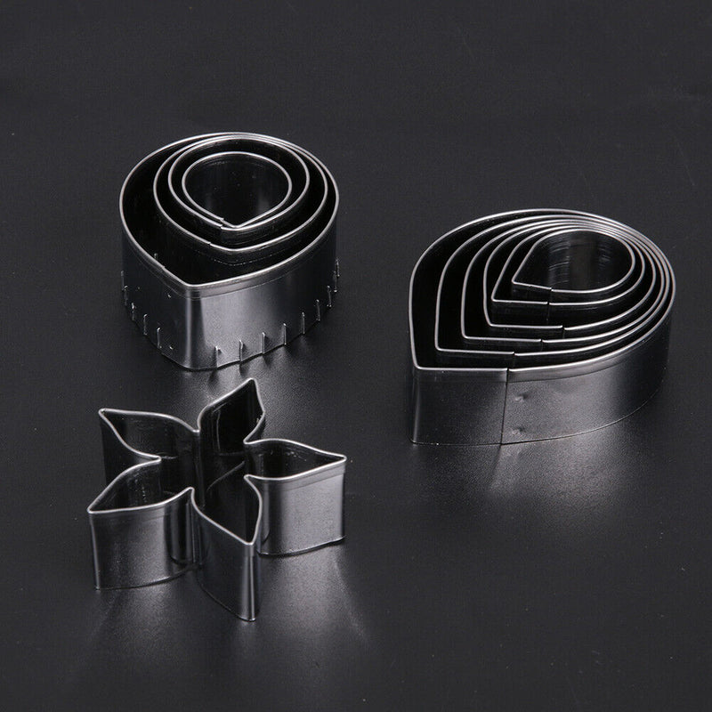 Stainless Steel Fondant Rose Flower Petal Sepal Leaf Cake Mold Cookie Tool