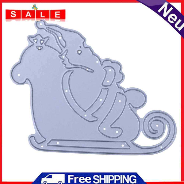snowvirtuos Santa Claus horse DIY metal stencil scrapbook embroidery handw