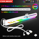 COOLMOON GT8 Horizontal GPU Support 5V ARGB Bracket Video Card Stand GPU Ho
