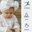 Soft Nylon Baby Headband Bows Newborn Girls Infant Turban Hairband (White) Newly