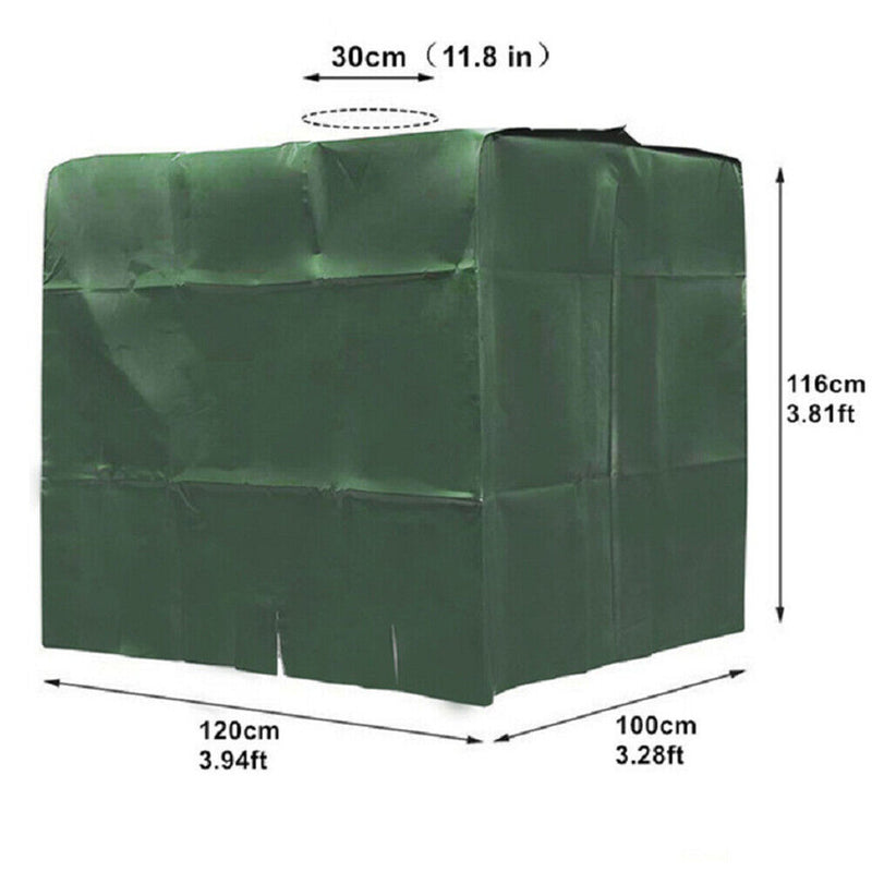 Water Tank Protective Cover IBC Container Waterproof Dust Sunscreen (Green)