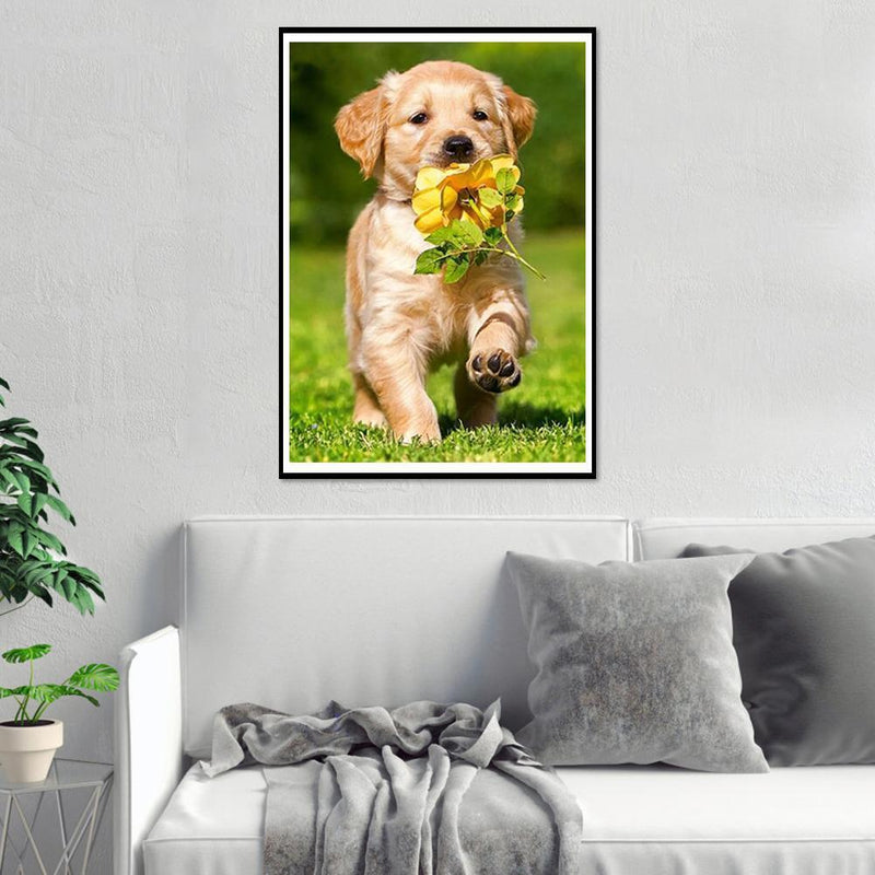 5D DIY Full Drill Diamond Painting Dog Embroidery Mosaic Craft Kits Home Decor