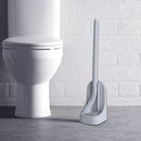Toilet Brush Wall Mounted & Base 360 Silicone Deep Cleaning Brush (Gray) Newly