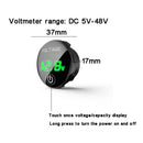 DC12V-24V Motorcycle Panel Digital Voltage Meter Voltmeter (Green Light)