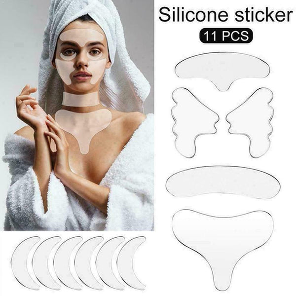 11Pcs Silicone Anti Pad Patches For Face Eye Forehead Reusable Y8C4