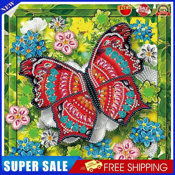 #A 5D Butterfly Series Diamond Mosaic Partial Special Shape Drill Drawing Kit De