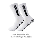 Anti Slip Football Socks Baseball Rugby Soccer Socks for Adults (White)
