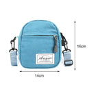 3pcs Women Canvas Patchwork Crossbody Bag Casual Mini Handbags (Blue)