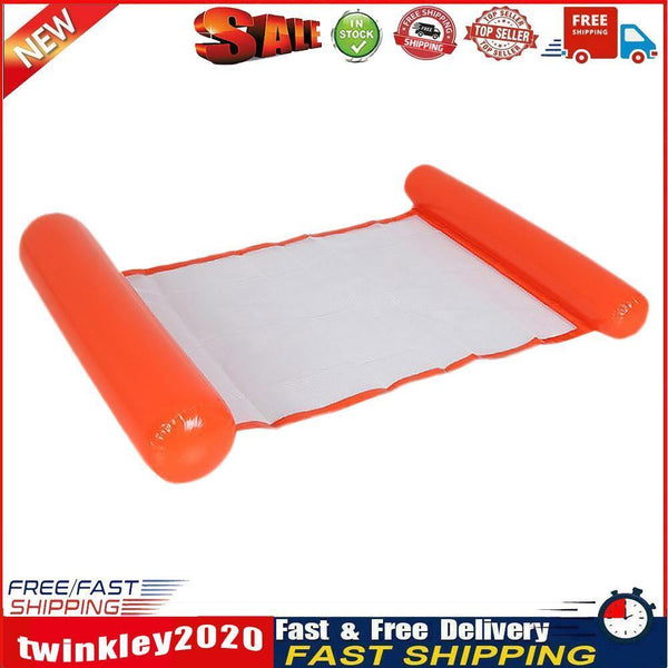 Water Hammock Inflatable Floating Swimming Pool Lounge Bed Chair (Orange) Newly