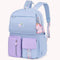 #A Lightweight Backpack Hit Color Middle School Kid Girl Book Rucksack with Pend