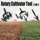 Portable Manual Soil Scarifier Turning Tool Lawn Garden Aerator Rotary Till