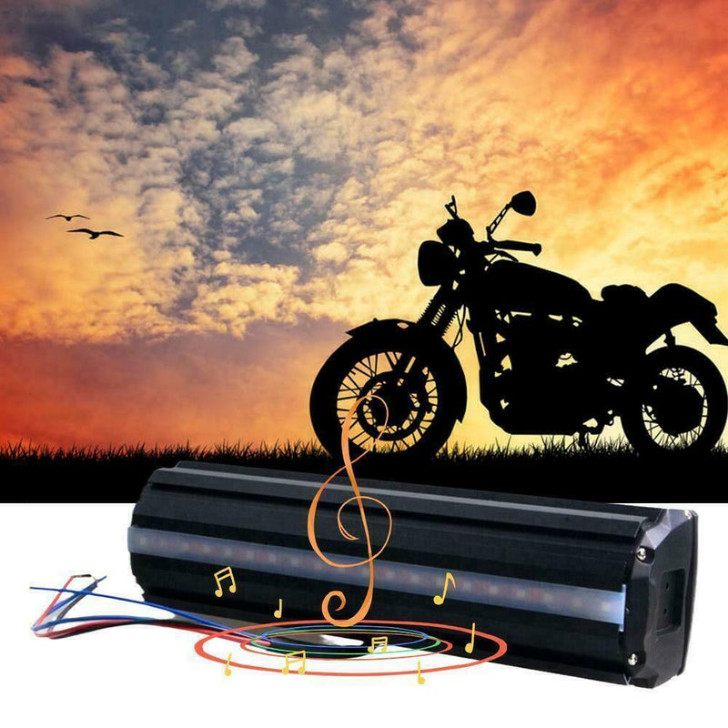 Bluetooth Motorcycle Stereo LED Speaker Audio System FM Radi. USB AUX A5L9