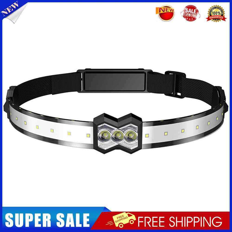 Mini Rechargeable 3LED + COB Headlamp Waterproof Outdoor Fishing Headlight