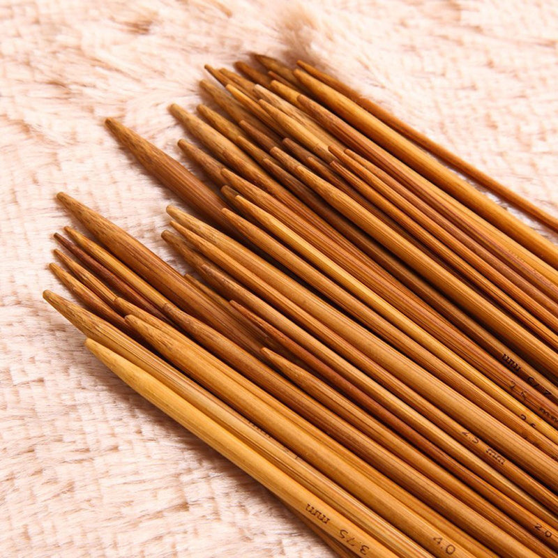 Weave Tool Handles Double Pointed Bamboo 11 Sizes Knitting Needle Cochet Hooks