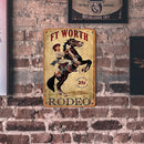 Tin Plates Wall Signs Retro Painting Riding Horse Metal Plate Poster for Bar