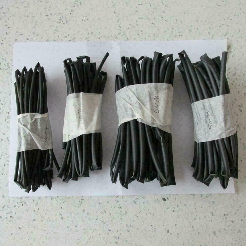 4 x 1 meter lenghts heat shrink tubing 3mm 4mm 5mm Q9D3 /Set 6mm B9N1