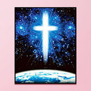11CT Full Cross Stitch Shining Cross Stamped DIY Embroidery Kits Cotton Thread