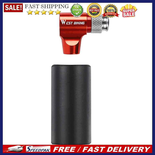 WEST BIKIHG Portable Bicycle Bike CO2 Air Bottle Head for Schrader Presta Valve