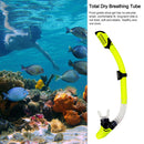 Diving Snorkel Full Dry Underwater Breathing Tube Snorkeling Gear (Yellow) Newly