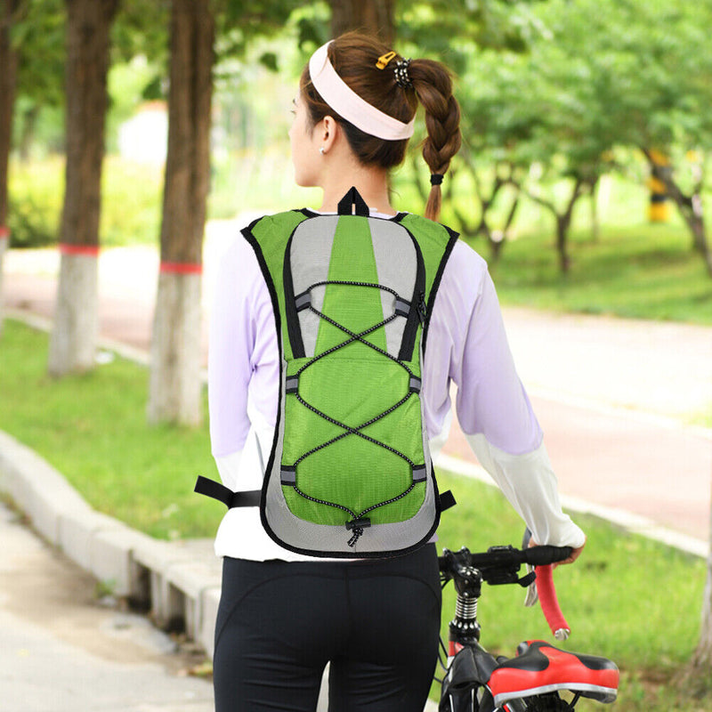 5L Bike Outdoor Sport Cycling Water Bag Backpack Bladder Rucksack (Green) Newly
