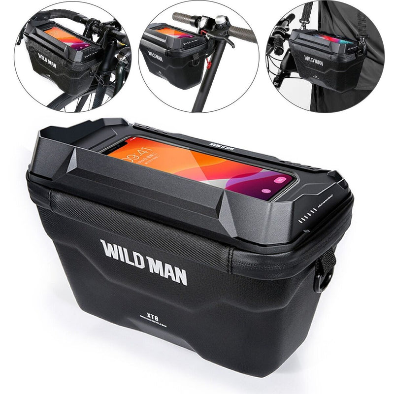 MTB Bicycle Handlebar Bags Front Frame Phone Holder Case for M365 Bike Cycling