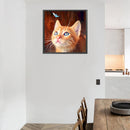 Diamond Painting 5D Cat Plays Butterfly DIY Full Round Drill Decoration Han