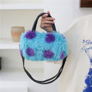 Fashion Women Animal Print Plush Leather Purse Crossbody Shoulder Messenger Bag