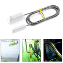 Aquarium Pipe Cleaning Brush Tube Flexible Double End Hose Cleaner (White) Newly
