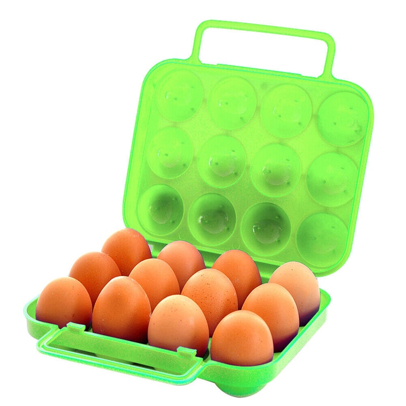 12 Grid Egg Storage Box Portable Egg Holder Container for Outdoor Camping Pic